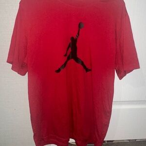 Jordan Red Short Sleeve Tee with Iconic Jumpman Logo
